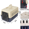 Plastic Cat & Dog Carrier Cage with Chrome Door Portable Pet Box Airline Approved, Medium Blue