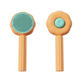 Aiwo cat comb pet comb pet needle comb dog comb pet hair remover floating pet products (Specifications: individual, colour: Sunflower Comb - Orange)