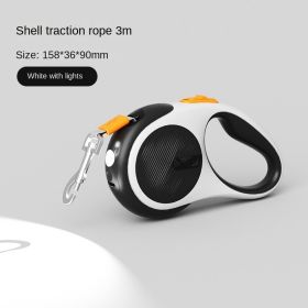Pet traction rope, telescopic traction rope, dog traction rope, automatic traction rope, walking dog traction rope, one piece for cross-border shippin (Specification (L * W): individual, colour: Shell traction rope -3m with light black)
