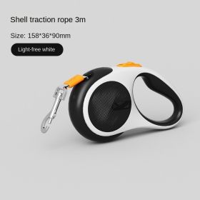 Pet traction rope, telescopic traction rope, dog traction rope, automatic traction rope, walking dog traction rope, one piece for cross-border shippin (Specification (L * W): individual, colour: Shell traction rope -3m unlit black)