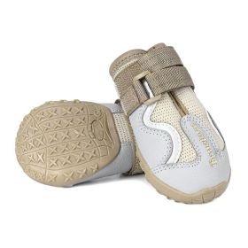 Pet dog walking shoes mesh breathable dog shoes (Color: grey, size: Size1-3.5cm)