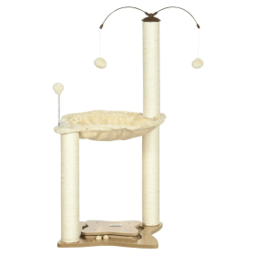 Kitten Activity Center With Condo Modern Cat Tree Tower Cat Activity Tower (Color: Beige A, Type: Pets)